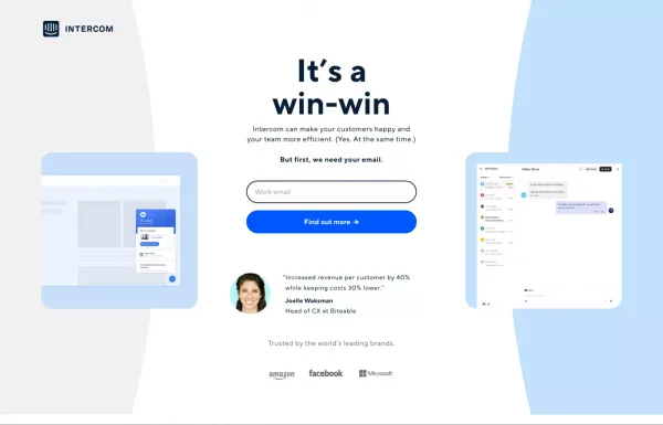 The Engagement OS | Intercom - Sign Up design inspiration