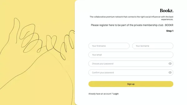 Bookr - Sign Up design inspiration