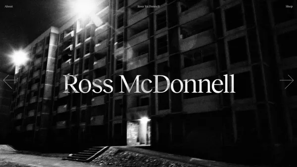 Ross McDonnell - Portfolio design inspiration