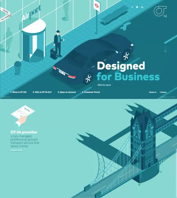 OT-24: Private Hire Vehicle and Taxi Service - Landing design inspiration
