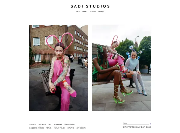 sadi studios - Ecommerce design inspiration
