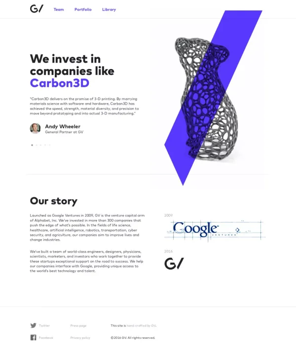GV - Portfolio design inspiration