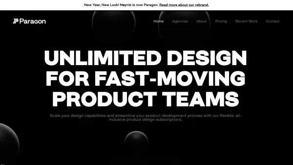 Paragon - Unlimited Product Design Subscriptions - Landing design inspiration