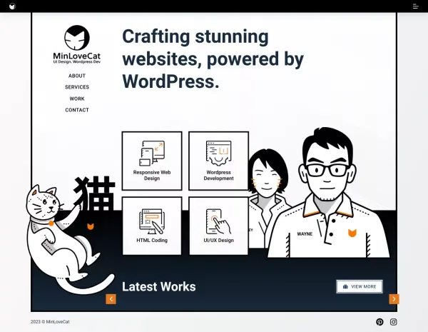 Singapore Web Designer and Wordpress Developer - MinLoveCat - website design inspiration