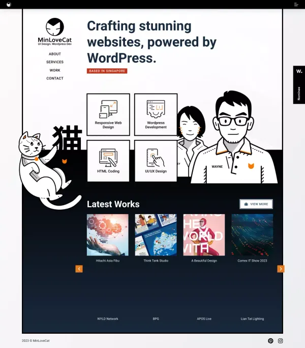 Singapore Web Designer and Wordpress Developer - MinLoveCat