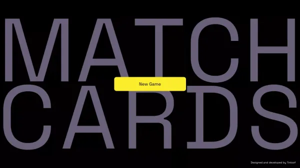 Match Cards Memory Game - Designed and Developed by Tinloof