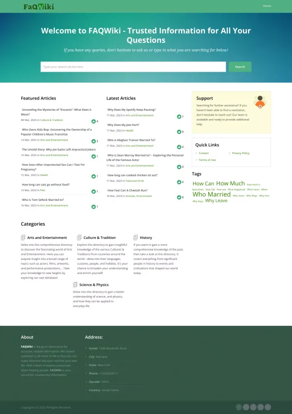 FAQWiki | Trusted Information for Questions Answered - website design inspiration