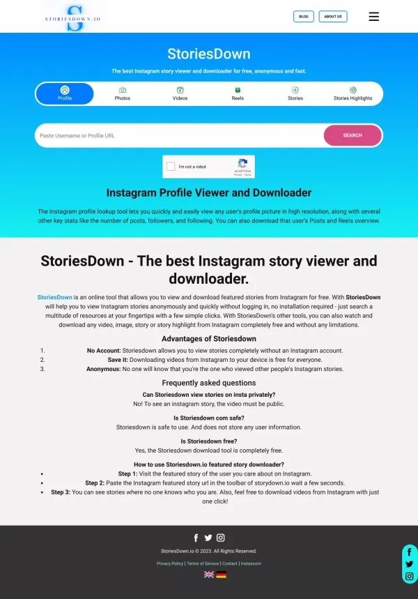 StoriesDown - Instagram Story Viewer And Downloader - Other design inspiration