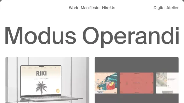 Modus Operandi World® - website design inspiration