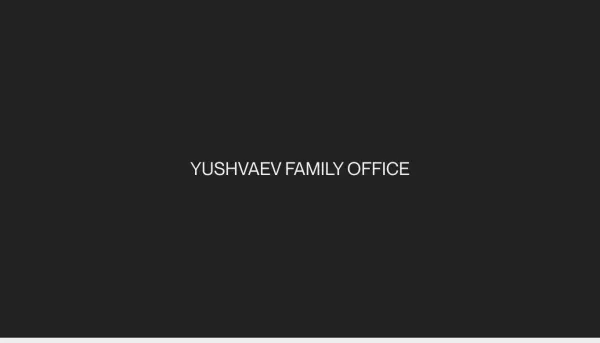 Yushvaev Family Office | Home - website design inspiration