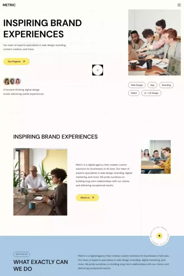 Metric â A Creative Digital Agency Framer Template for Framer