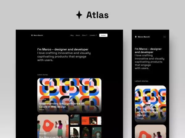 Atlas â Minimal personal Framer template