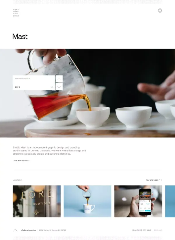 Mast - Portfolio design inspiration
