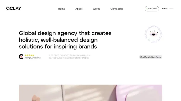QClay | Creative Design and Development Agency - Landing design inspiration