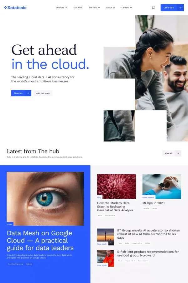 Homepage | Datatonic - About Us  design inspiration
