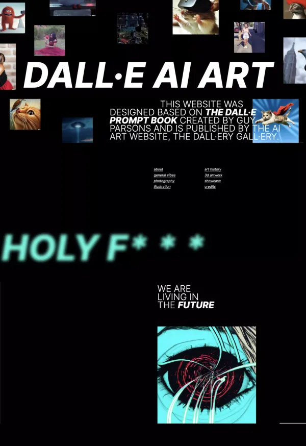 DALL·E 2 AI art - Landing design inspiration