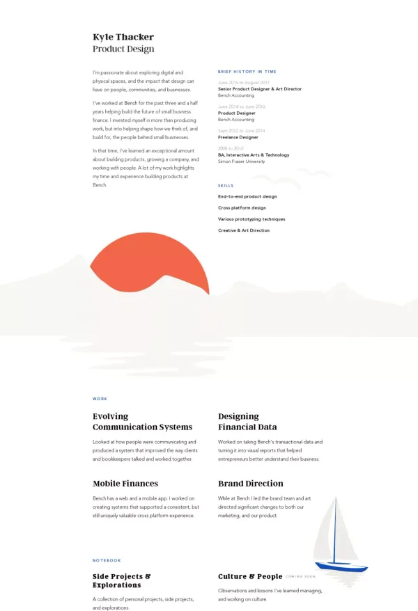 Kyle Thacker - Product Design - Portfolio design inspiration