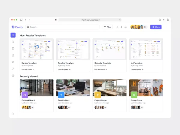 Planify - Home Menu by Cansaas on Dribbble - Template design inspiration