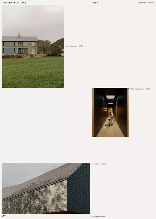 Arkitektkontoret Vest - Portfolio design inspiration