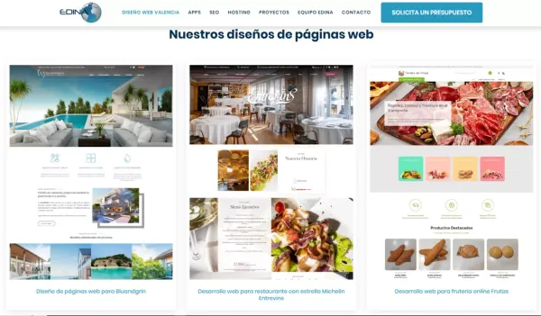 Diseño Web Valencia | Agencia diseño web Edina.es - Landing design inspiration