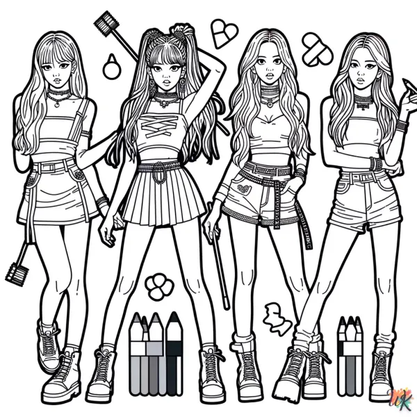 BlackPink Kleurplaten Uniek Online Printen En Kleuren - Other design inspiration