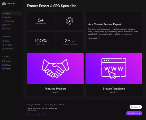 Luca Da Corte | Expert Framer Developer