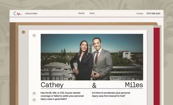Florida Personal Injury Attorneys - CATHEY & MILES TRIAL LAWYERS - Landing design inspiration