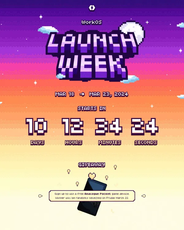 Launch Week - Landing design inspiration