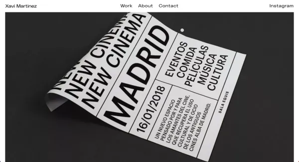 Xavi Martinez – Graphic Designer – hello@xavimartinez.eu - Portfolio design inspiration