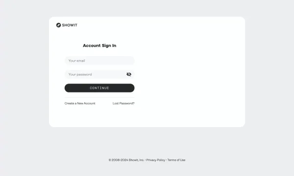 Showit Account - Sign Up design inspiration