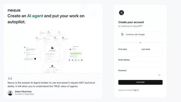 NexusGPT - Sign Up design inspiration