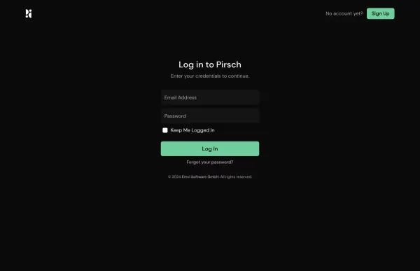 Dashboard - Pirsch Analytics - Sign Up design inspiration