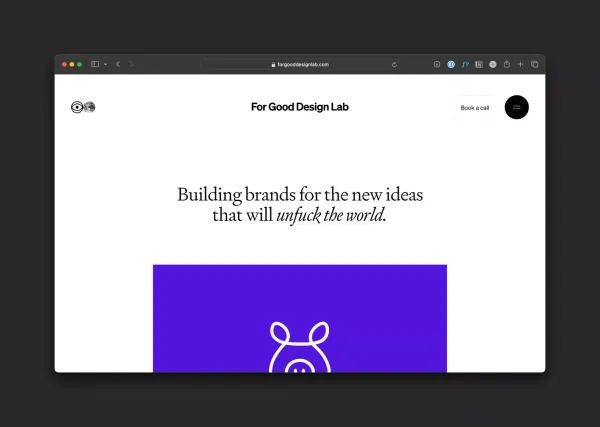 For Good Design Lab - Portfolio design inspiration