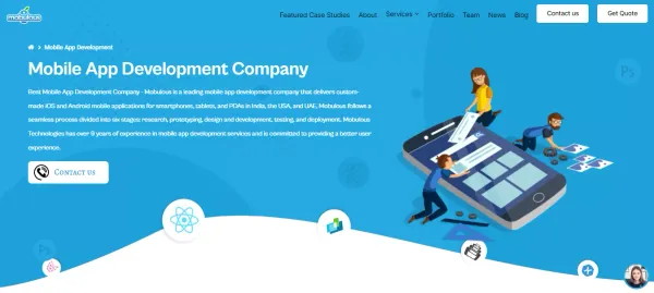 Top Mobile App Development Company in India - Landing design inspiration