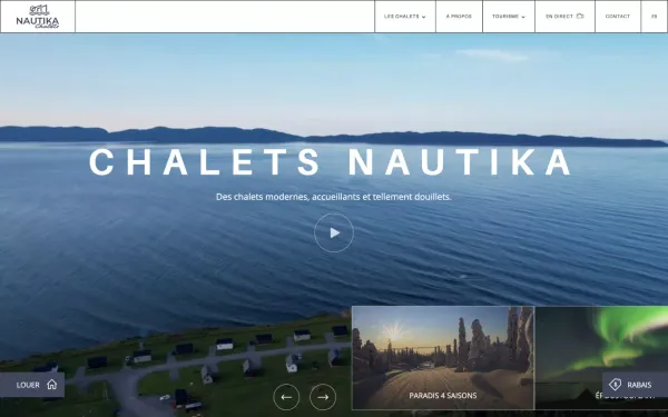 Projet web de Chalets Nautika | Uroboro