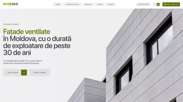 ECOCASA — Fațade ventilate în Moldova