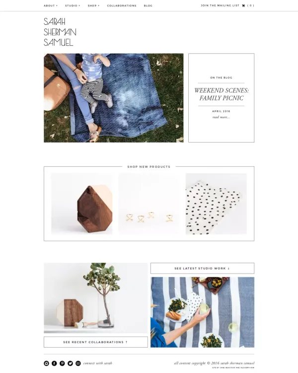 Home | Sarah Sherman Samuel - Blog design inspiration