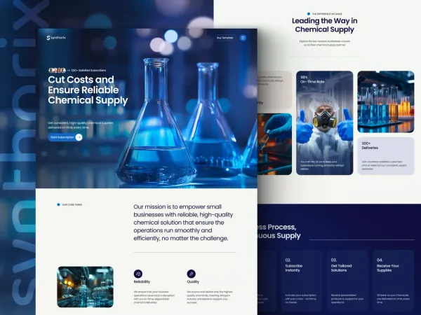 Synthorix | Streamlined chemical supply landing page