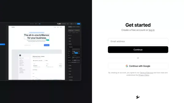 Ycode App - Sign Up design inspiration