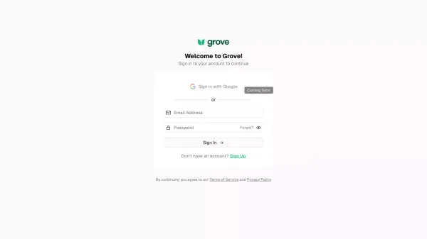 Recruit and engage with AI | Grove - Sign Up design inspiration