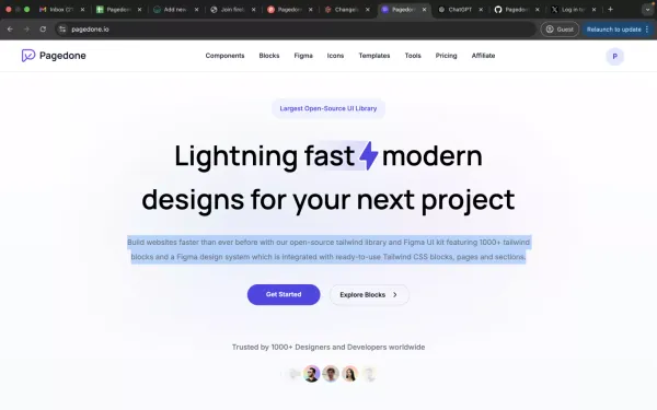 Pagedone - Figma design system and Tailwind CSS blocks