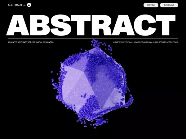 Abstract animated 3d backgrounds - Landing design inspiration
