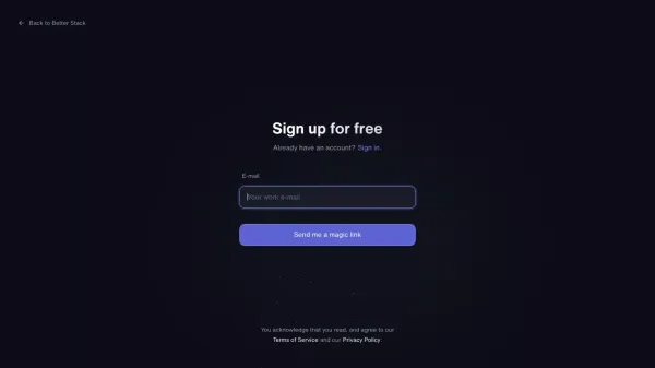 Sign up | Better Stack - Sign Up design inspiration