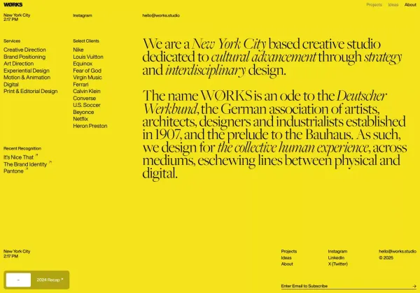 About – WØRKS - About Us  design inspiration