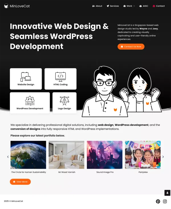 Singapore Wordpress Developer and UI Designer - MinLoveCat