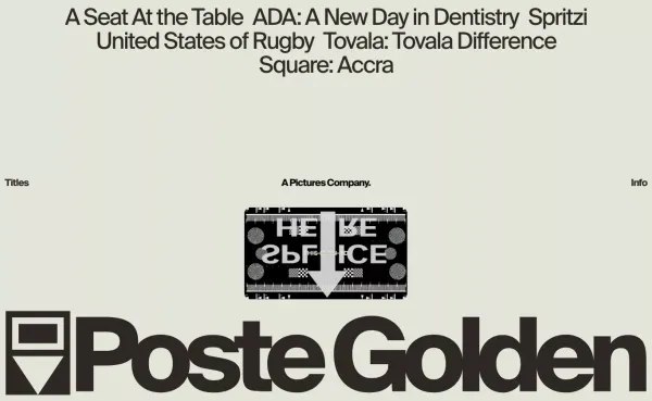 Poste Golden - Portfolio design inspiration