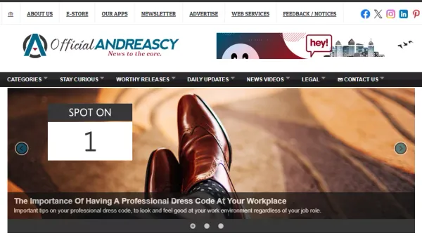 THE OFFICIAL ANDREASCY | News to the core - Blog design inspiration