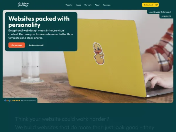 Websites packed with personality | Rubber Duckers web design