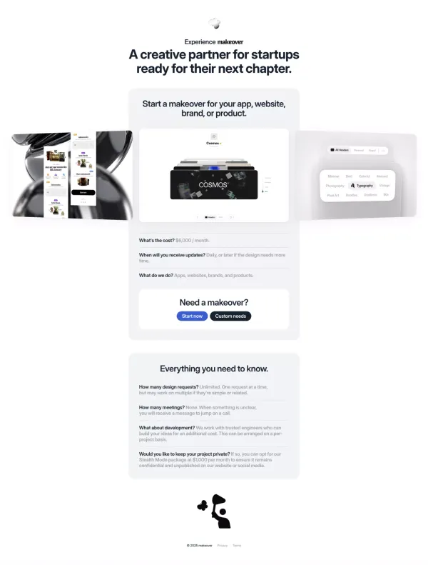 Creative Makeovers for Apps, Websites, Brands, and Products - Landing design inspiration
