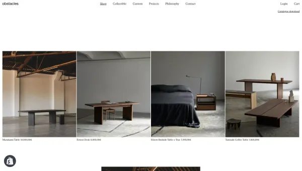 Obstacles - Ecommerce design inspiration